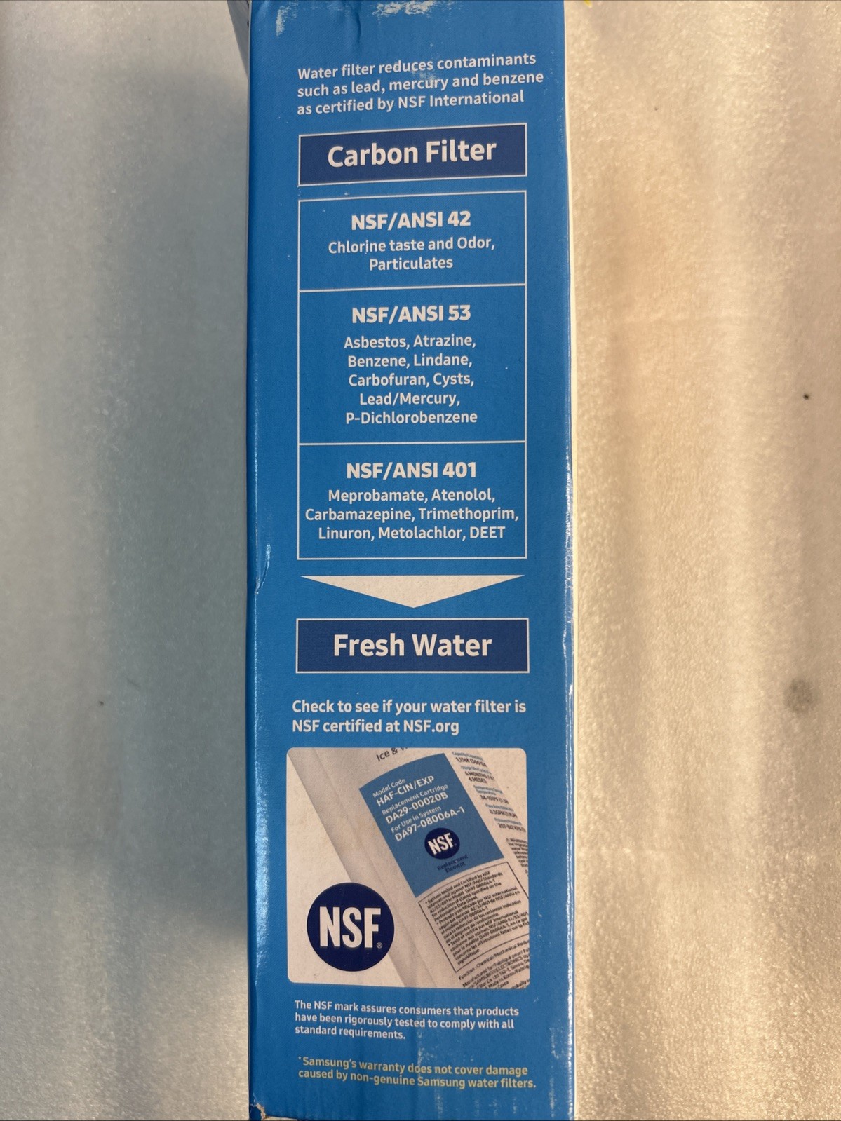 Samsung Water Filter Plastic White DA29-00020B HAF-CIN/EXP. Lot Of 2 Ea See Note