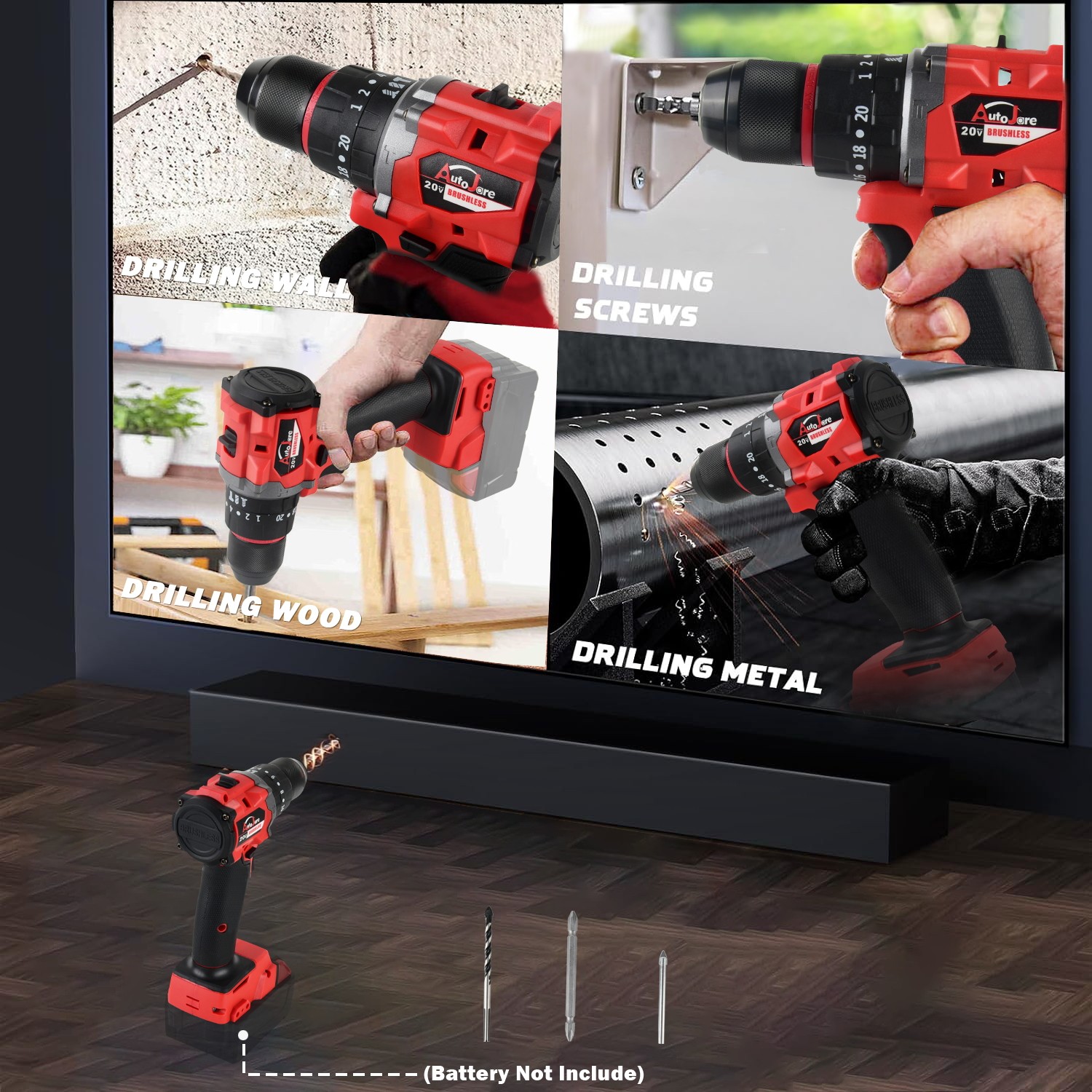 Cordless Brushless 3/8-inch Drill Driver for Milwaukee M18 18V Battery TOOL ONLY