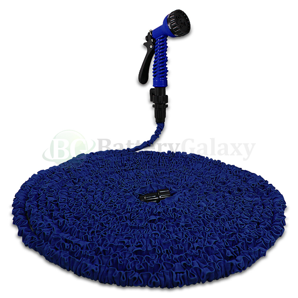 Garden Water Hose Pipe Flexible Lightweight 25 / 50 / 75 / 100FT BLUE