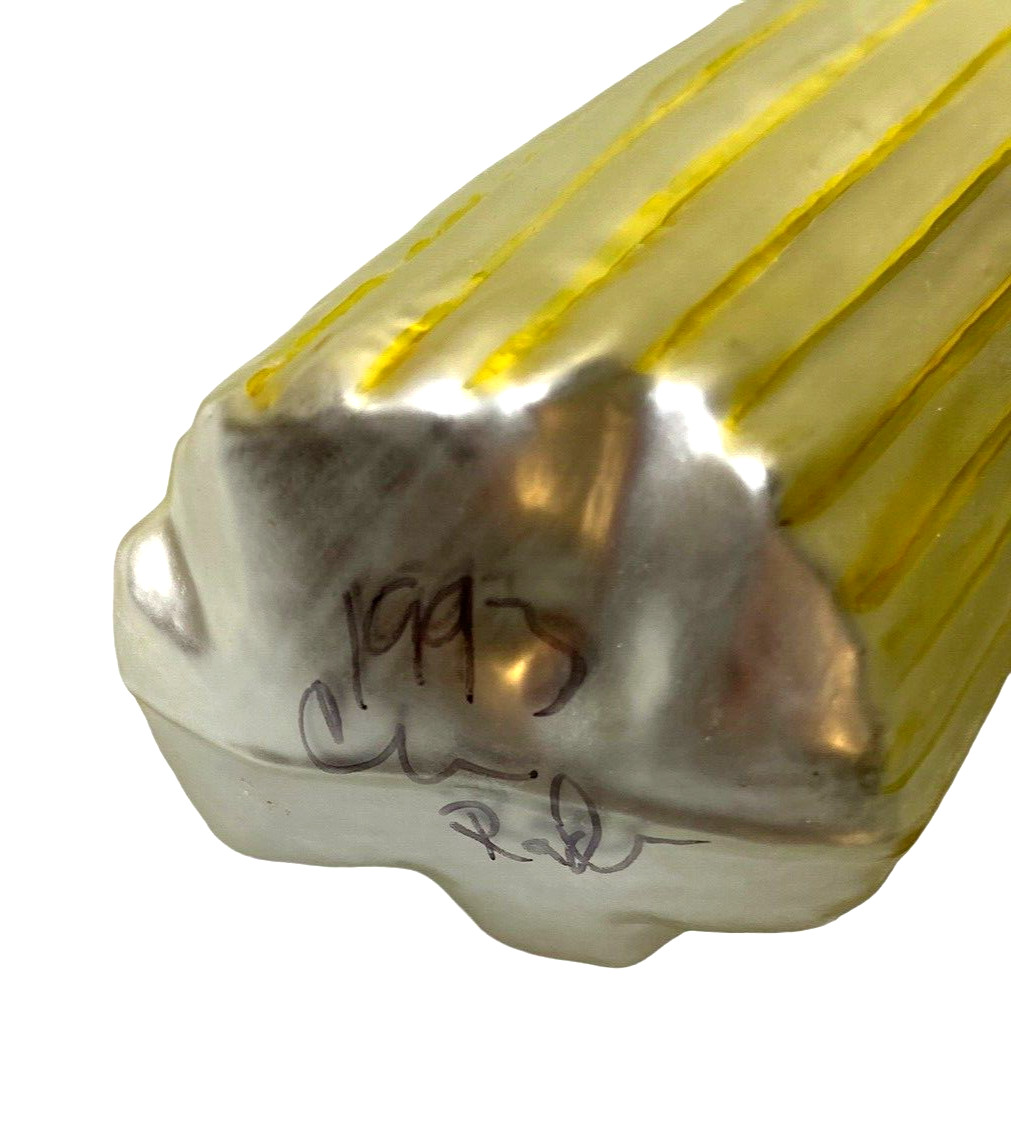 CHRISTOPHER RADKO SIGNED 93 Classic Christmas Tree Blown Painted Glass Ornament