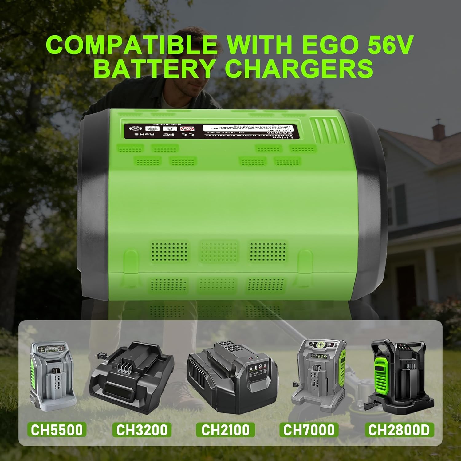 Upgraded 10 Ah Lithium-ion Battery For EGO 56V 56 Volt BA5600T BA4200 BA2800 New