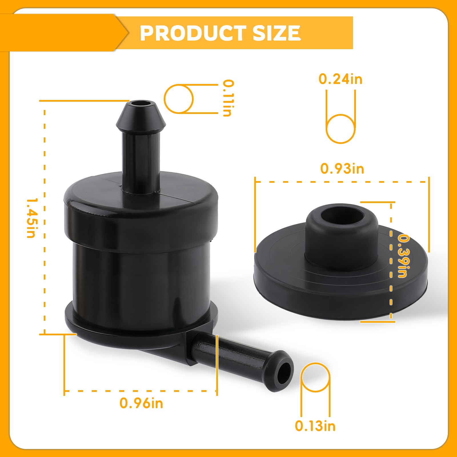 For Husqvarna 576618101 & 584648201 Fuel Check Valve & Rubber Grommet Set
