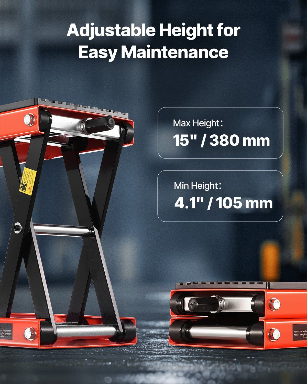 All-Terrain Bike Lift 1200lb Capacity 4.1-15in Range Reinforced Structure