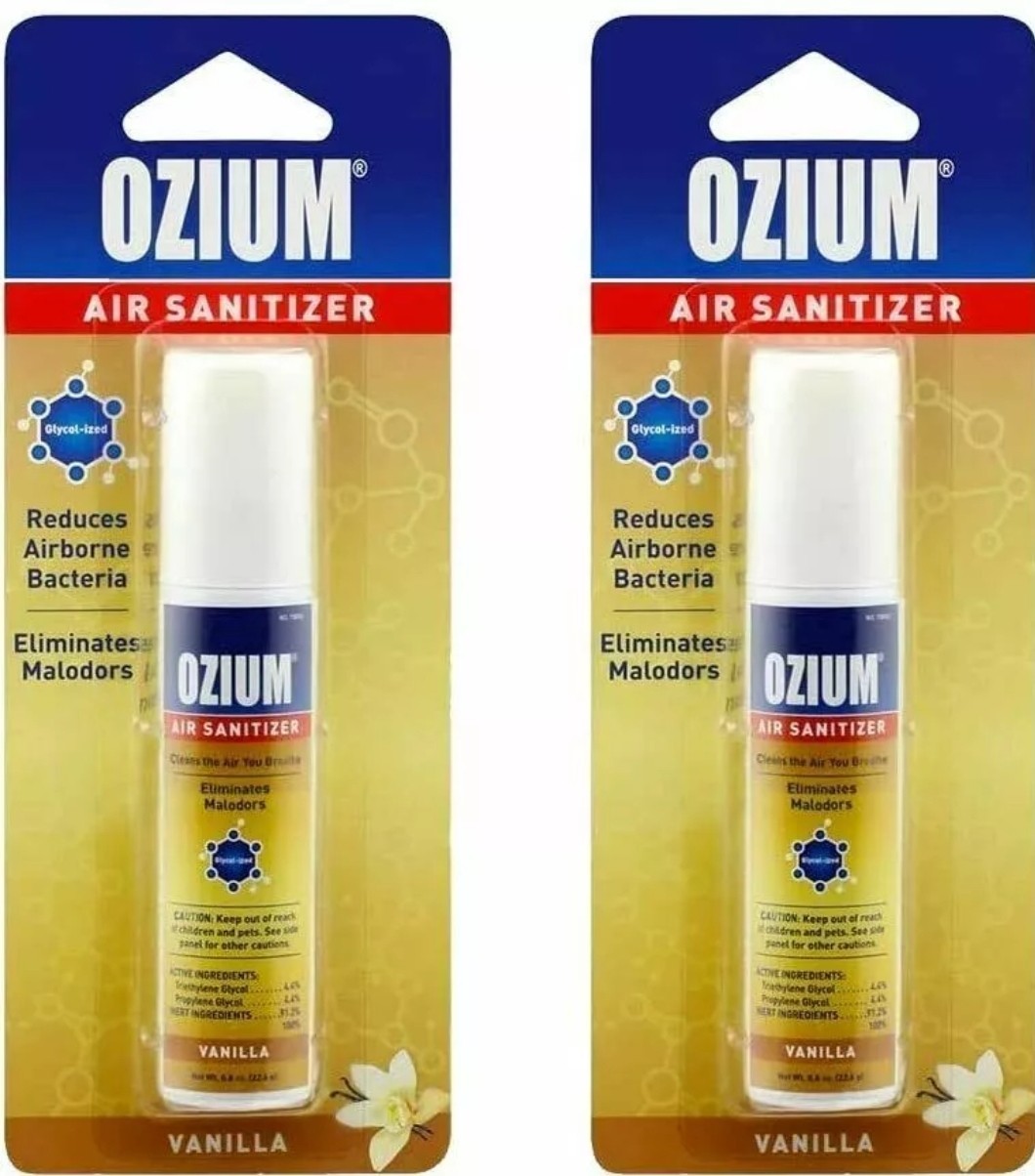 Ozium Air Cleaner 0.8 oz Spray, Vanilla Scent 2-pack, Free Shipping