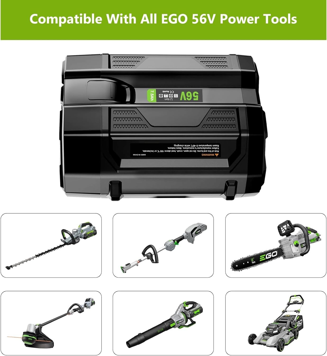56V 7.5Ah POWER Lithium-Ion BA4200 BA2800T Battery For EGO BA5600T Power 56 Volt