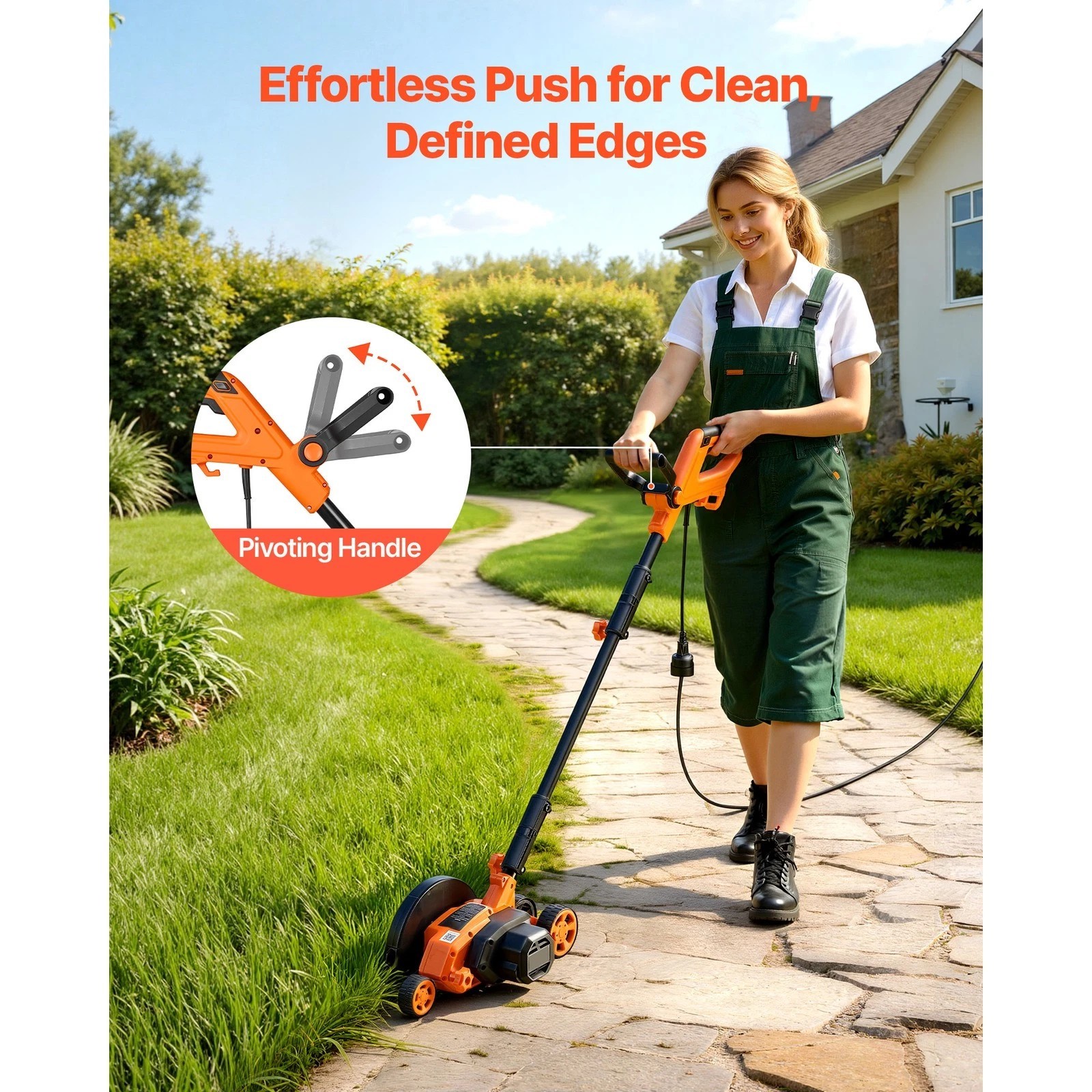 Uimoso Electric Lawn Edger with 8-inch Blade, 12 Amp Motor, 4000 RPM