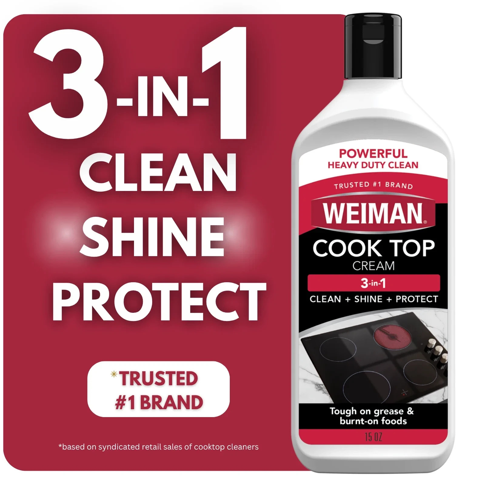 Weiman Glass Cook Top Cleaner, 15 Oz
