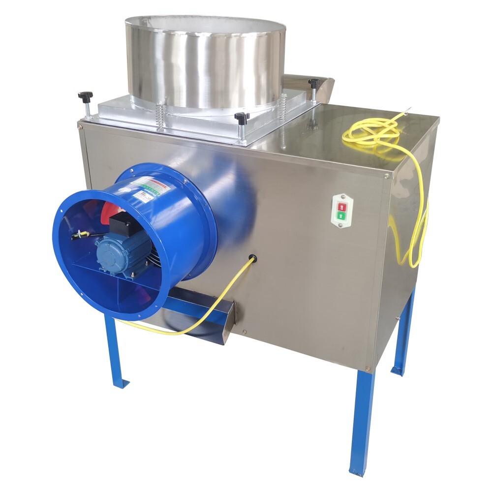 220V Commercial Auto Garlic Separator Peeler 1000KG/h Cylinder Pipe Fan