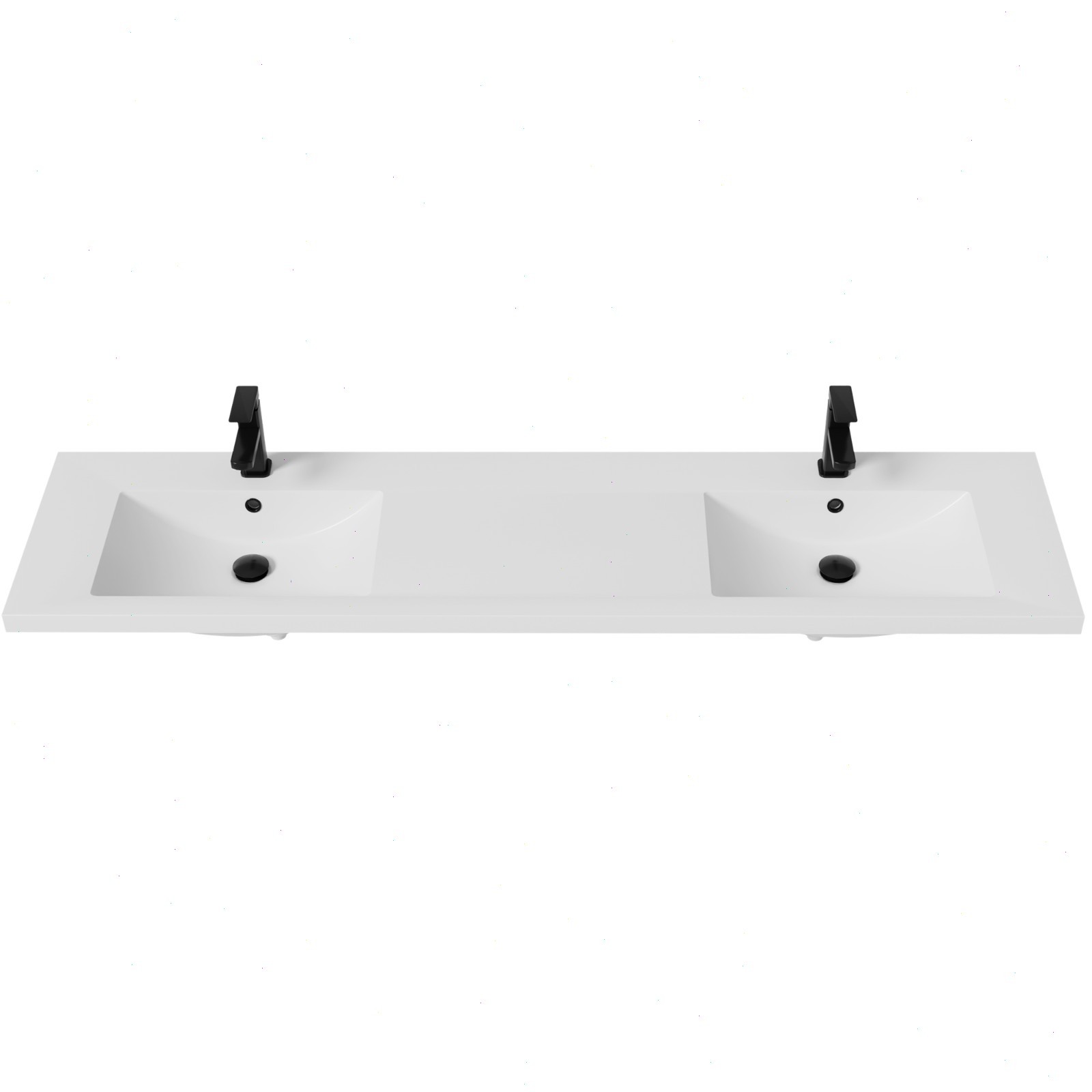 72″ Double Sink Vanity Top Undermount Bathroom Sink