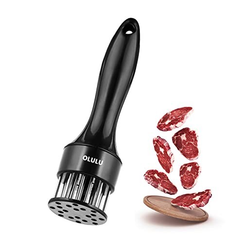 Meat Tenderizer, OLULU Stainless Steel Needle Ultra Sharp 20 Blades Meat Tenderi