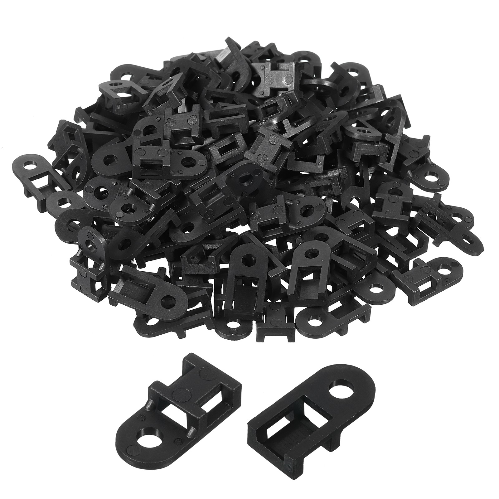 500pcs Cable Tie Base Saddle Type Mount Wire Holder 0.79″x0.38″x0.2″ 0.16″ Dia