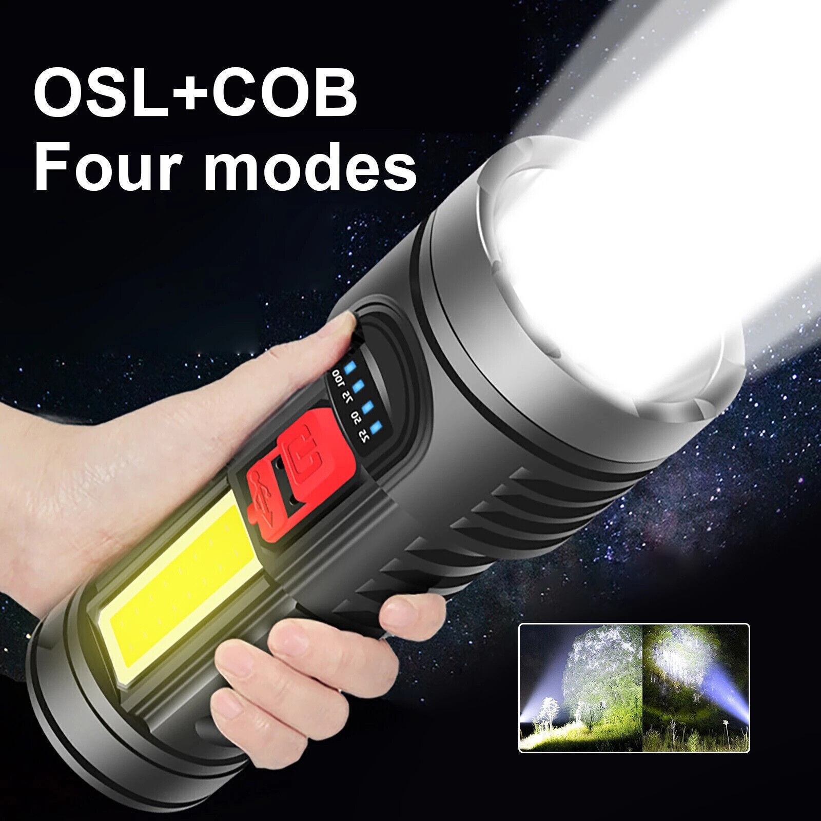 2X 990000000 Lumens Super Bright LED Tactical Flashlight Rechargeable Work Torch