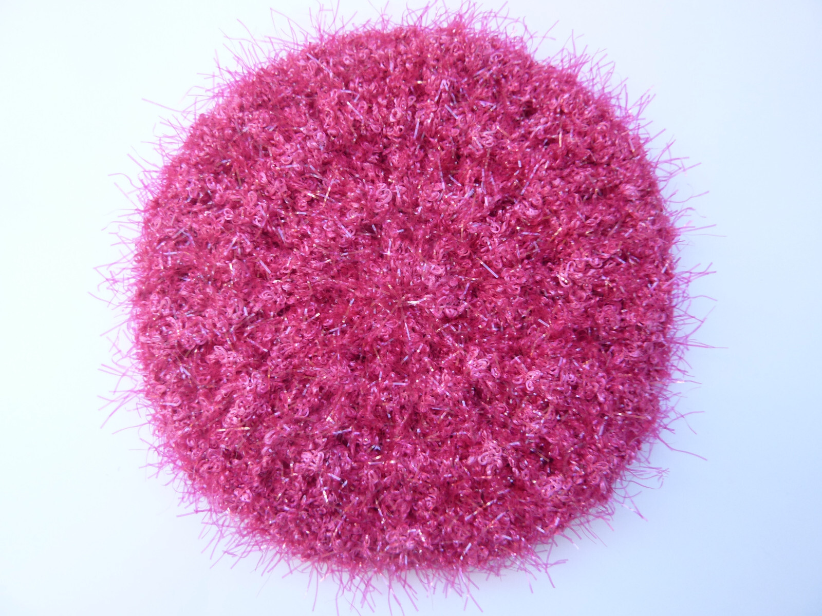 6 Rough Round Multicolor Dish Pot Scrubbers Scrubby Scrubbies Handmade 92