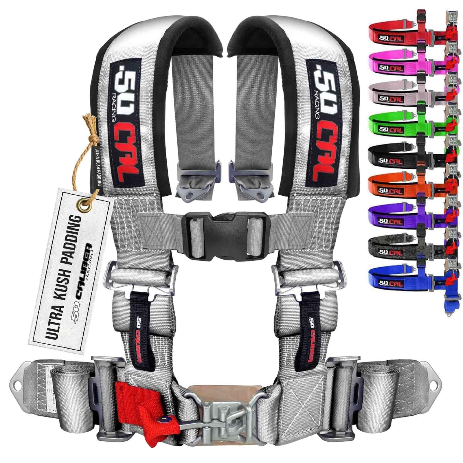 1pc 4 Point Harness for Bucket Seat, Push Release, 10 Color Options, Racing H…