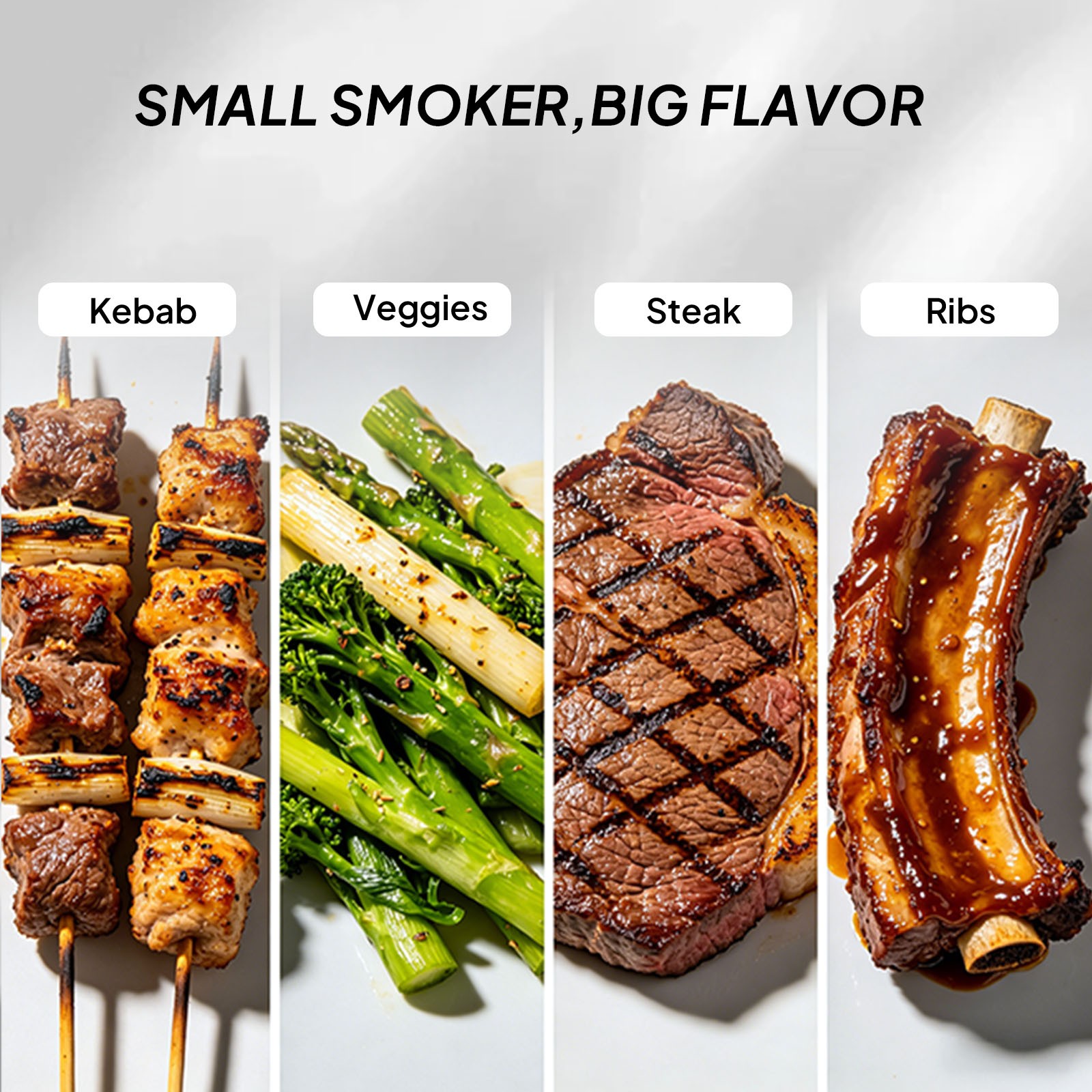 Charcoal Smoker BBQ Grill Vertical Smokers Portable Meat Cooker for Outdoor