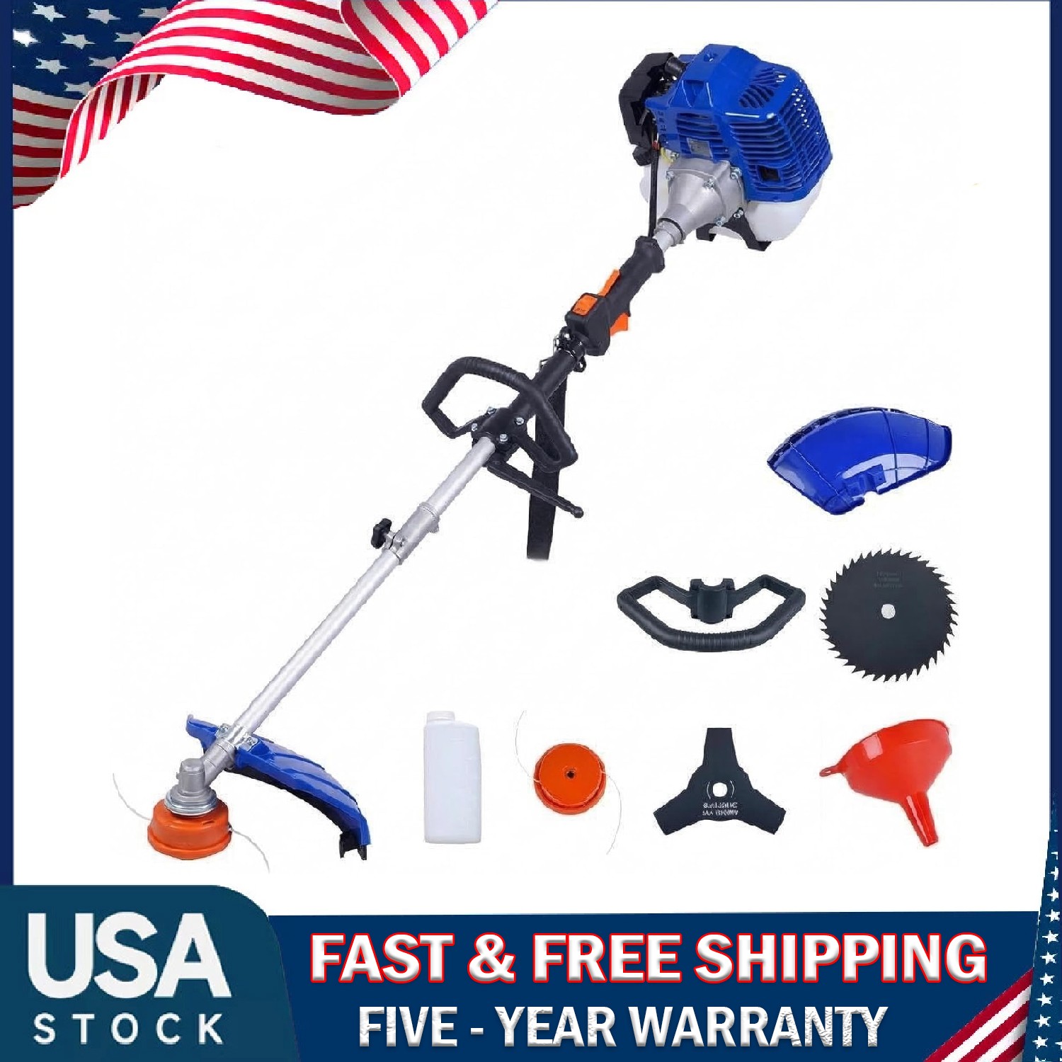 52CC Weed Wacker Lawn Eater Edger Grass 3-in-1 String Trimmer Cutter Mower Yard