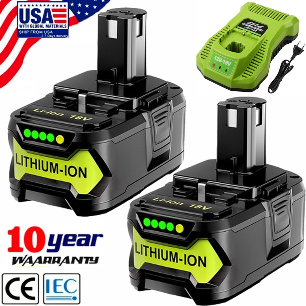 8.0Ah For P108 18V Battery High Capacity 8000mAh One Plus Battery/Charger