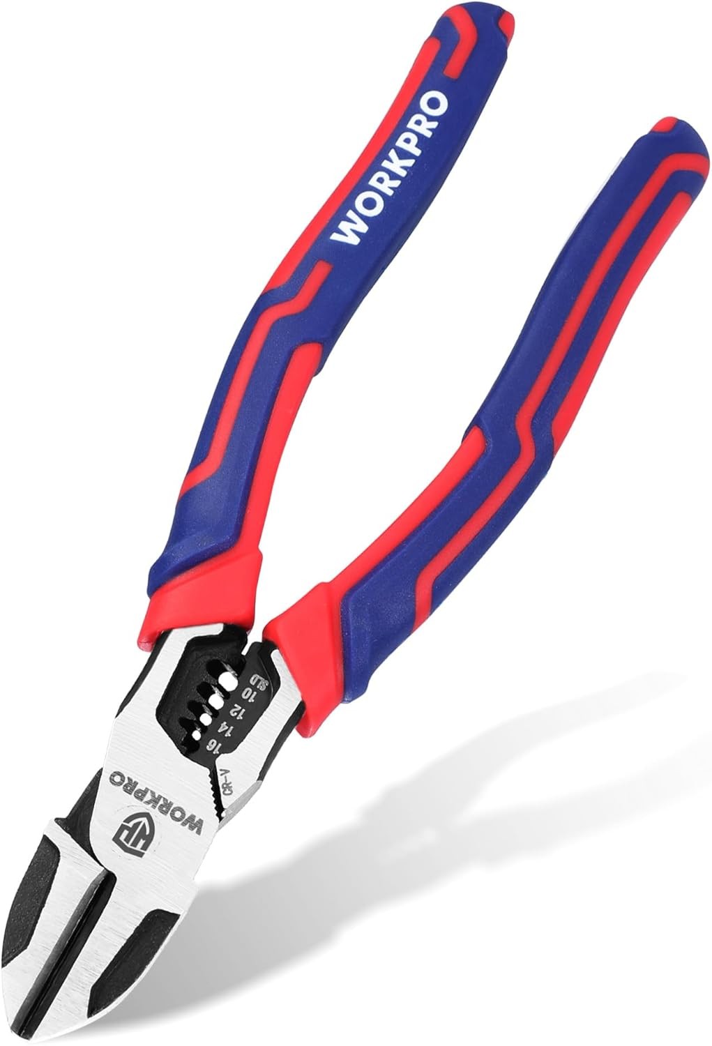 WORKPRO Diagonal Cutting Plier 7.5″ Wire Stripper Heavy Duty Side-Cutting Pliers