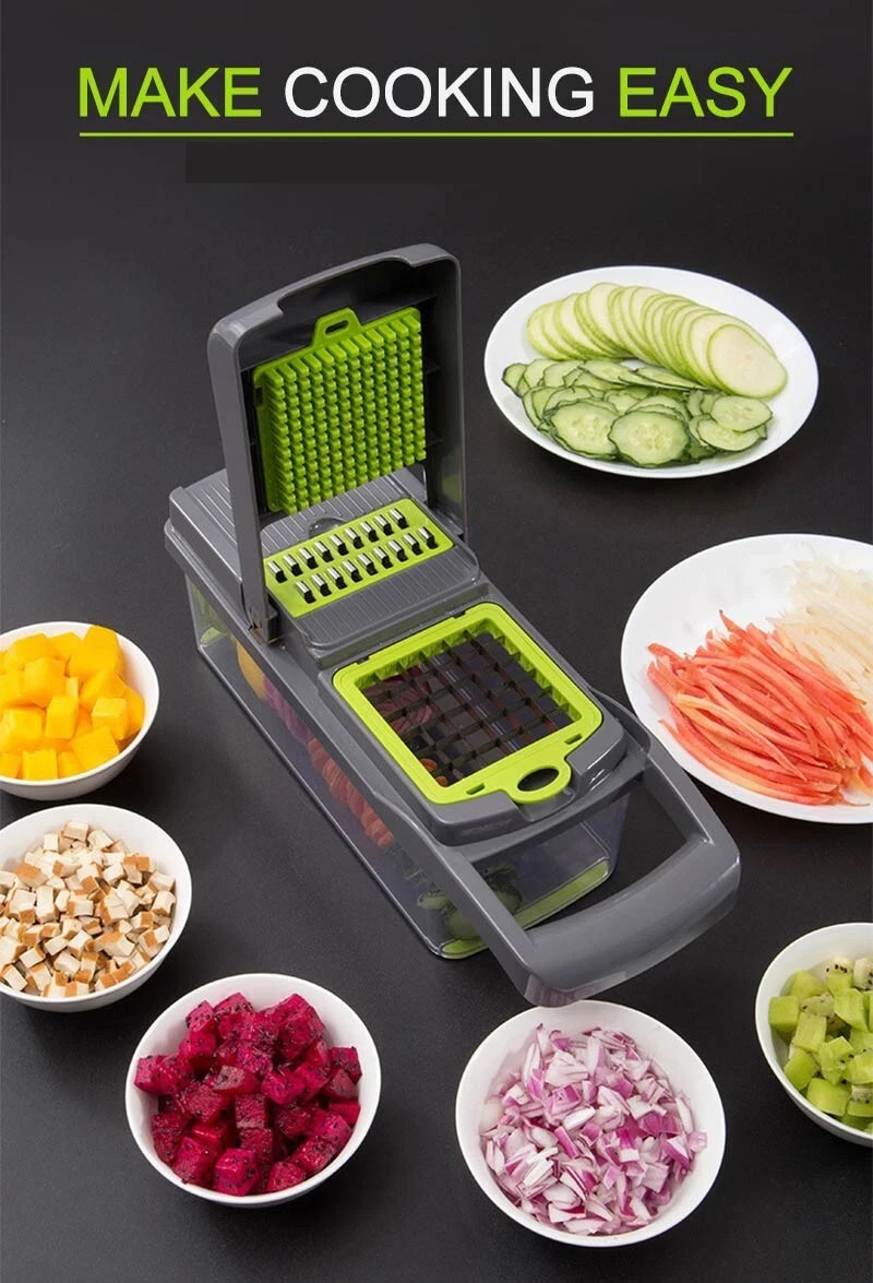 16-In-1 Vegetable Fruit Chopper Cutter Food Onion Veggie Dicer Slicer Kitchen