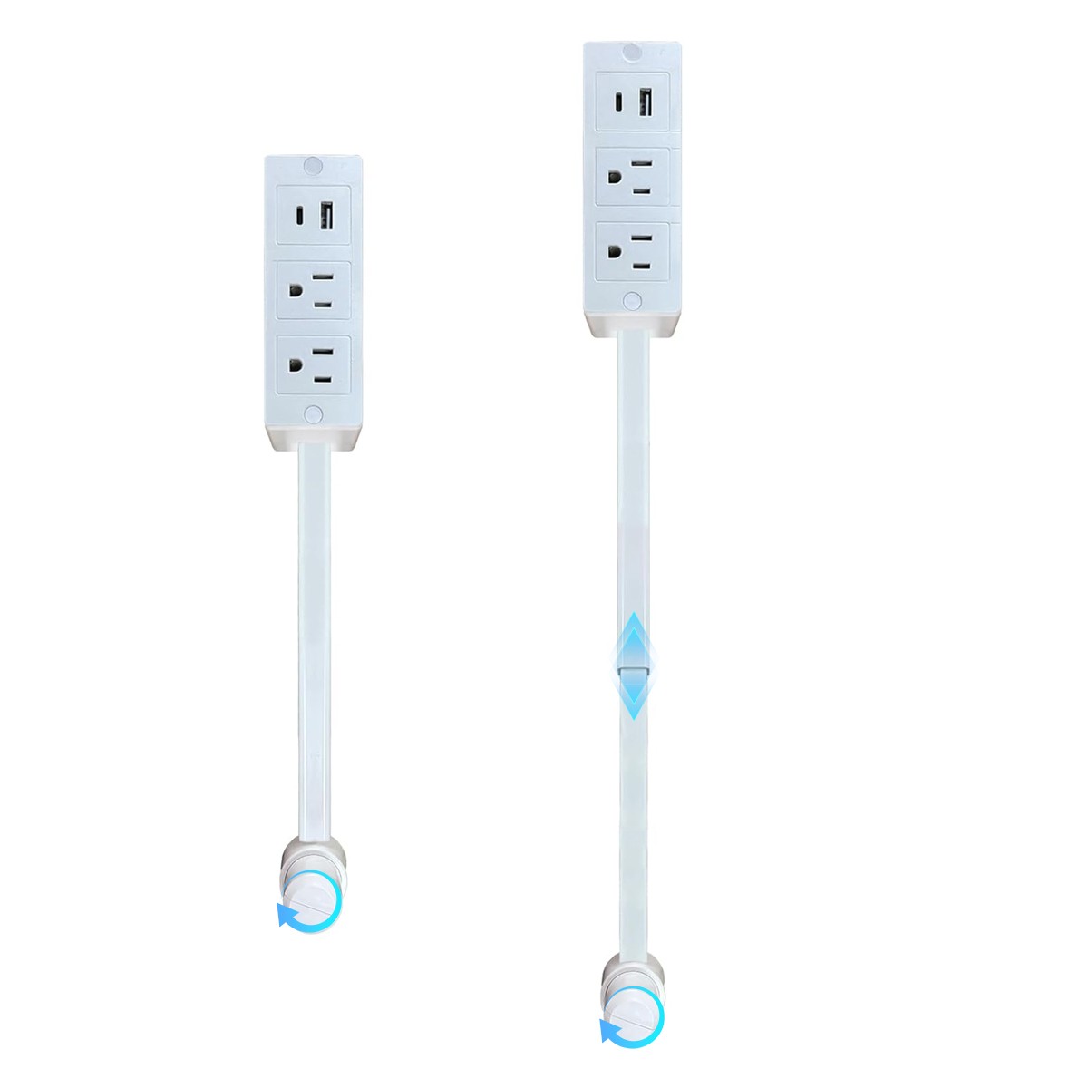 Electrical Outlet Expander Power Socket Rotating Extender Sofas Nightstands Desk