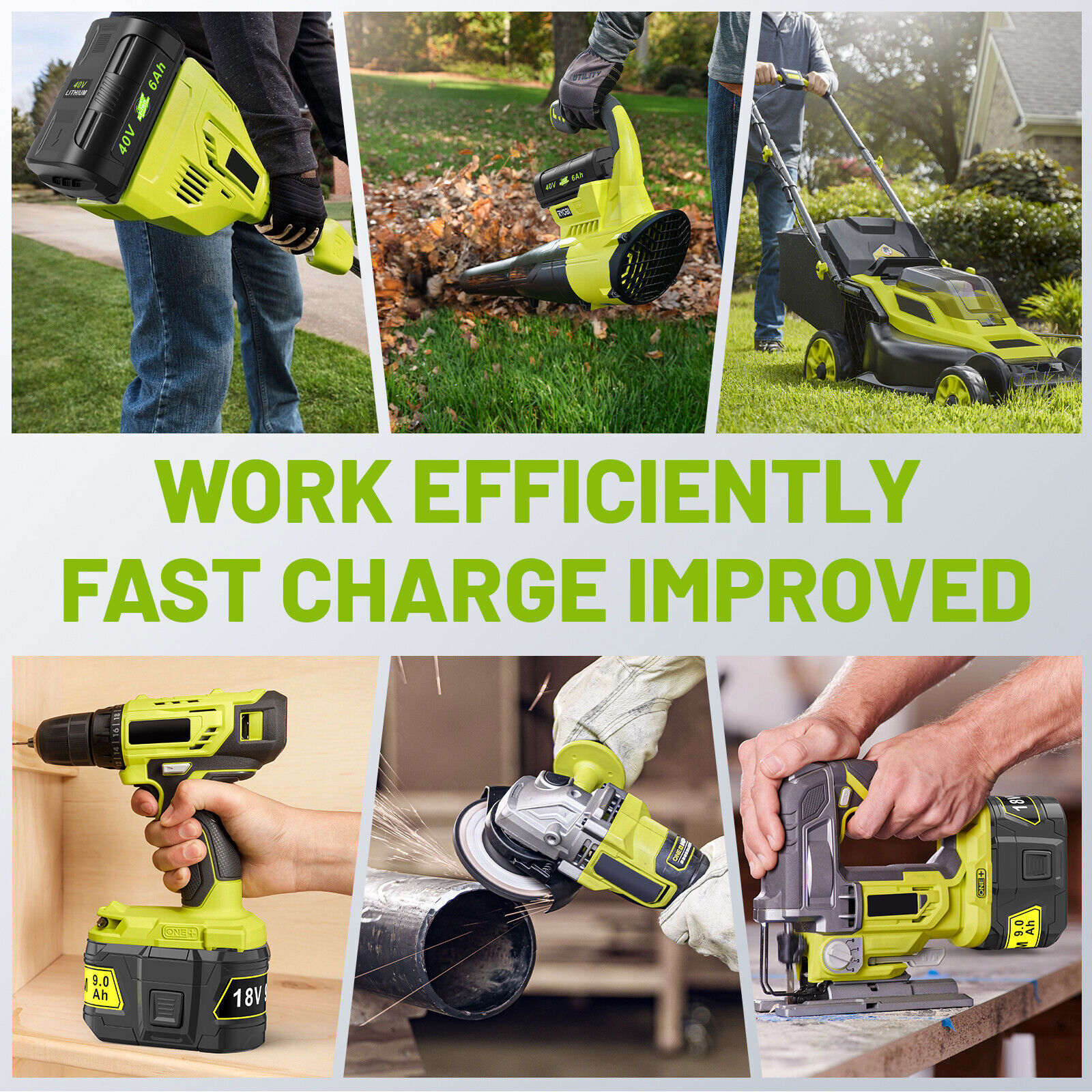 Battery Charger for Ryobi 18V 40V Lithium-Ion Ni-Cd One+ Plus P117 P119 OP4060
