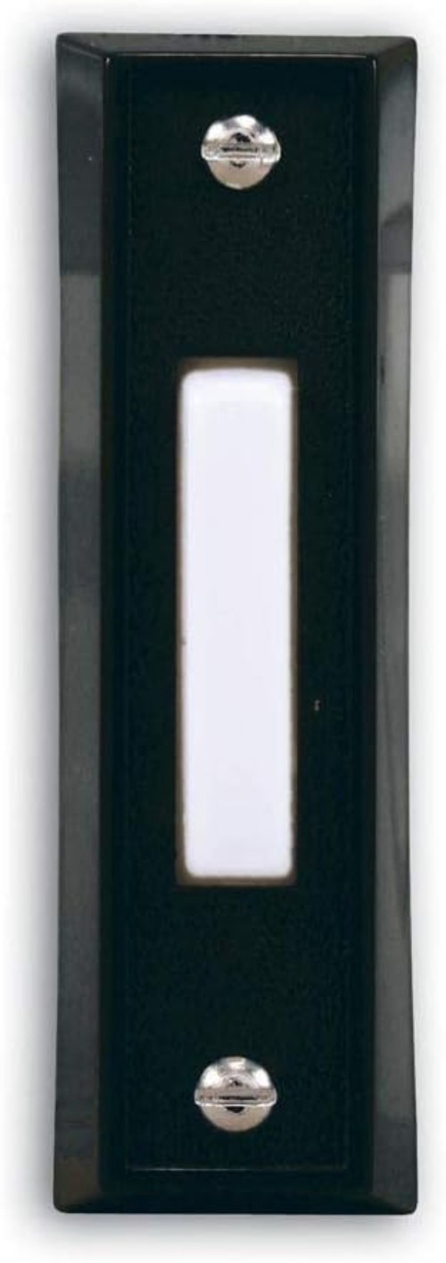 Heath Zenith Wired Push Doorbell Button, Black, Plastic, Surface Mount, New H…