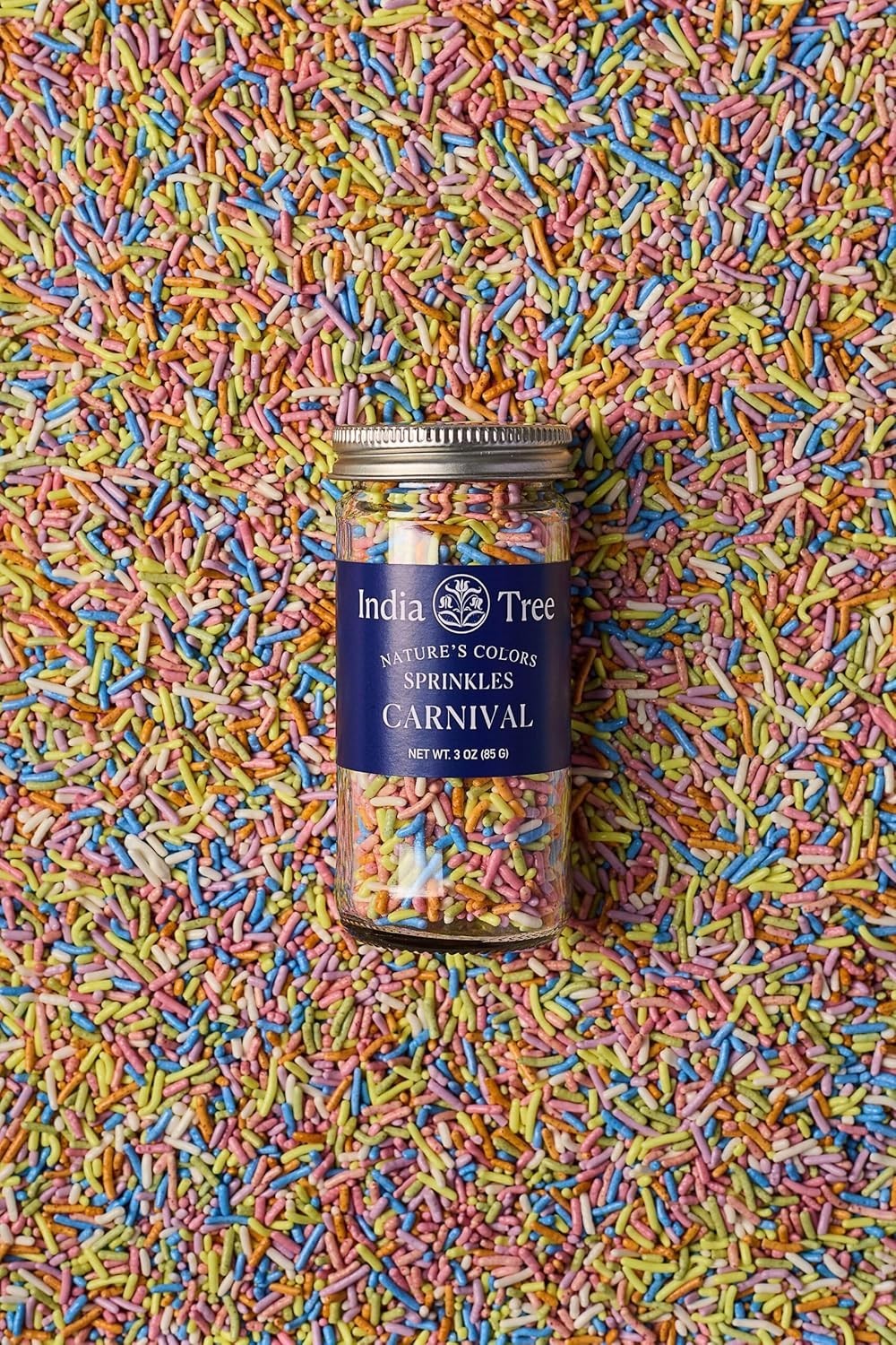 Pastel Rainbow Sprinkles, 2.9lb Canister, Dye-Free, Plant-Based, Allergen-Fre…