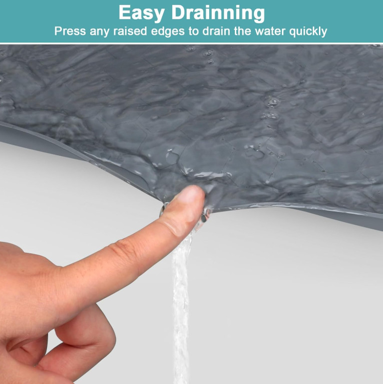 Under Sink Mat – Waterproof Kitchen Cabinet Tray – 34 x 22 Flexible Silicone New