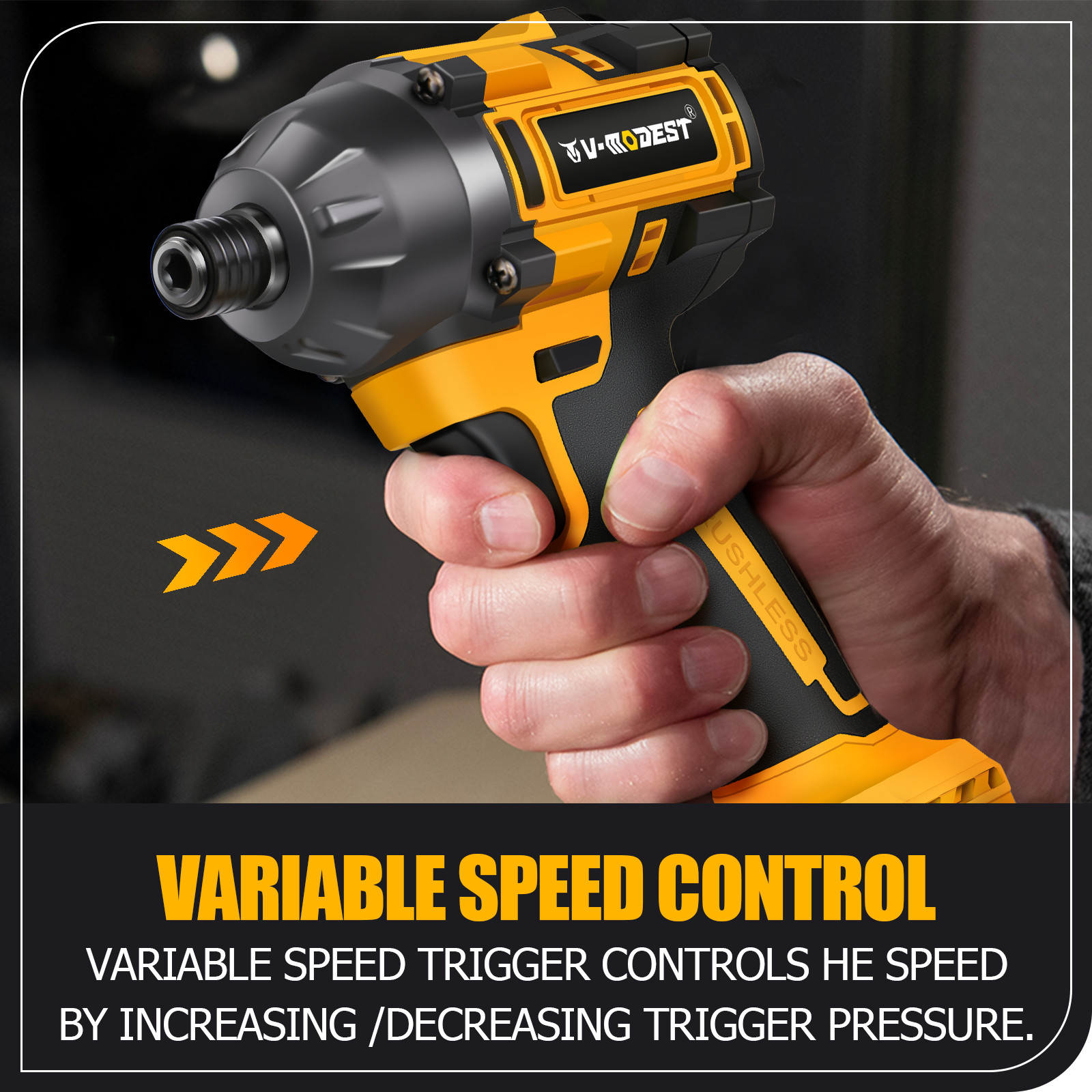 Brushless Cordless Impact Driver For Dewalt 20V Max Battery 1/4″ Compact 2 Speed