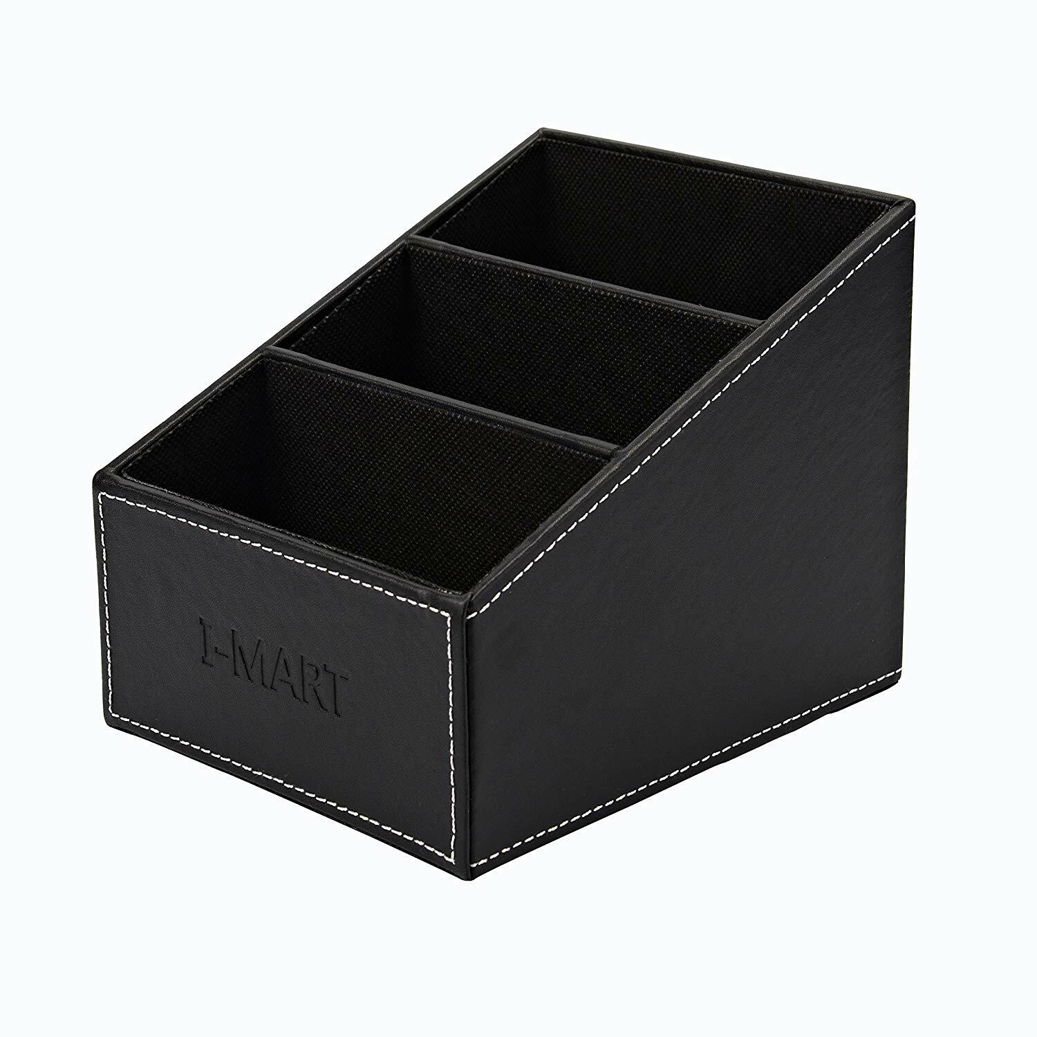 PU Leather TV Remote Control Holder, Caddy, Organizer, Storage, Stand