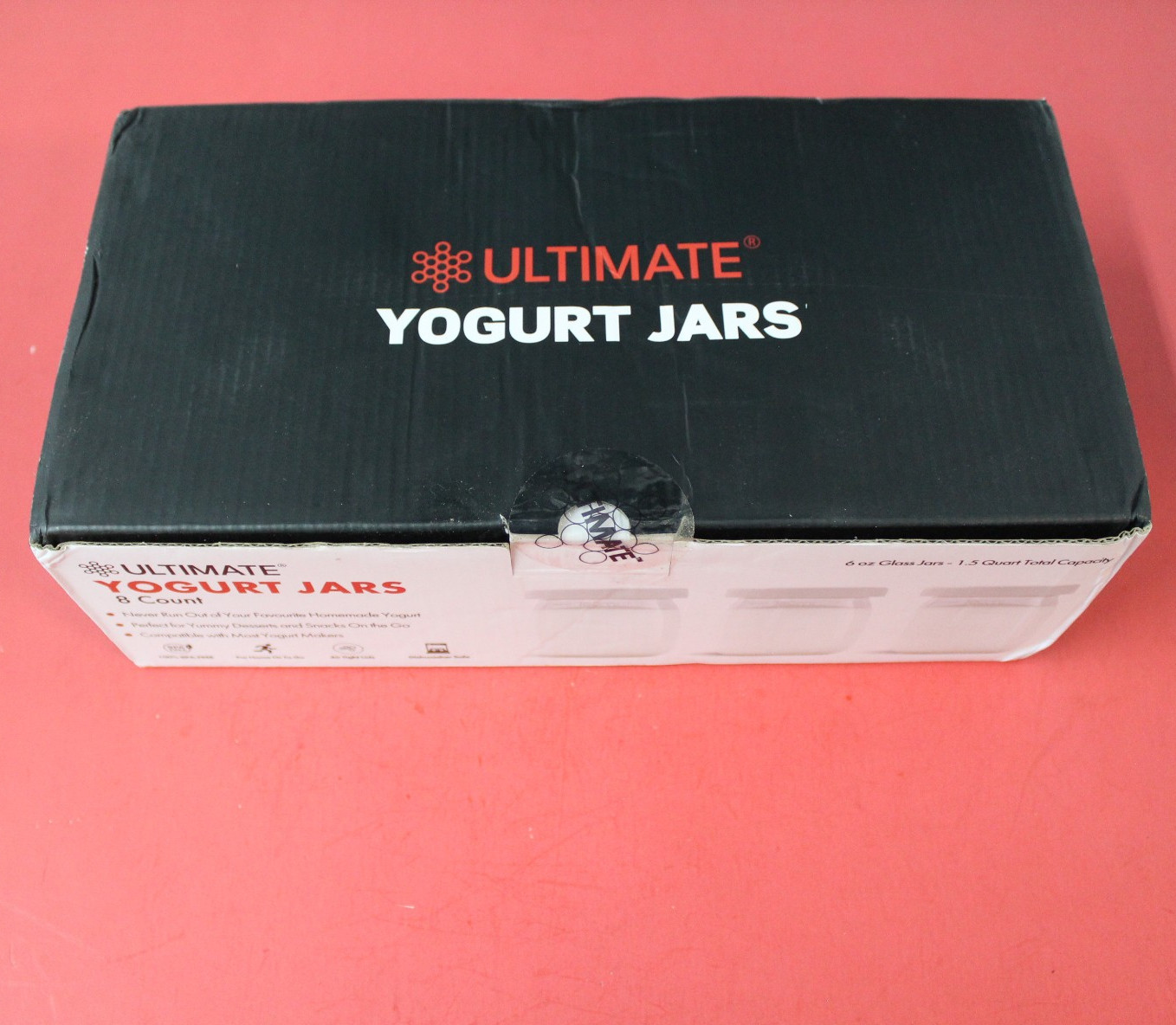 Ultimate Yogurt Jars 8 Count Small Glass Food Storage 6oz Cups With Lids New