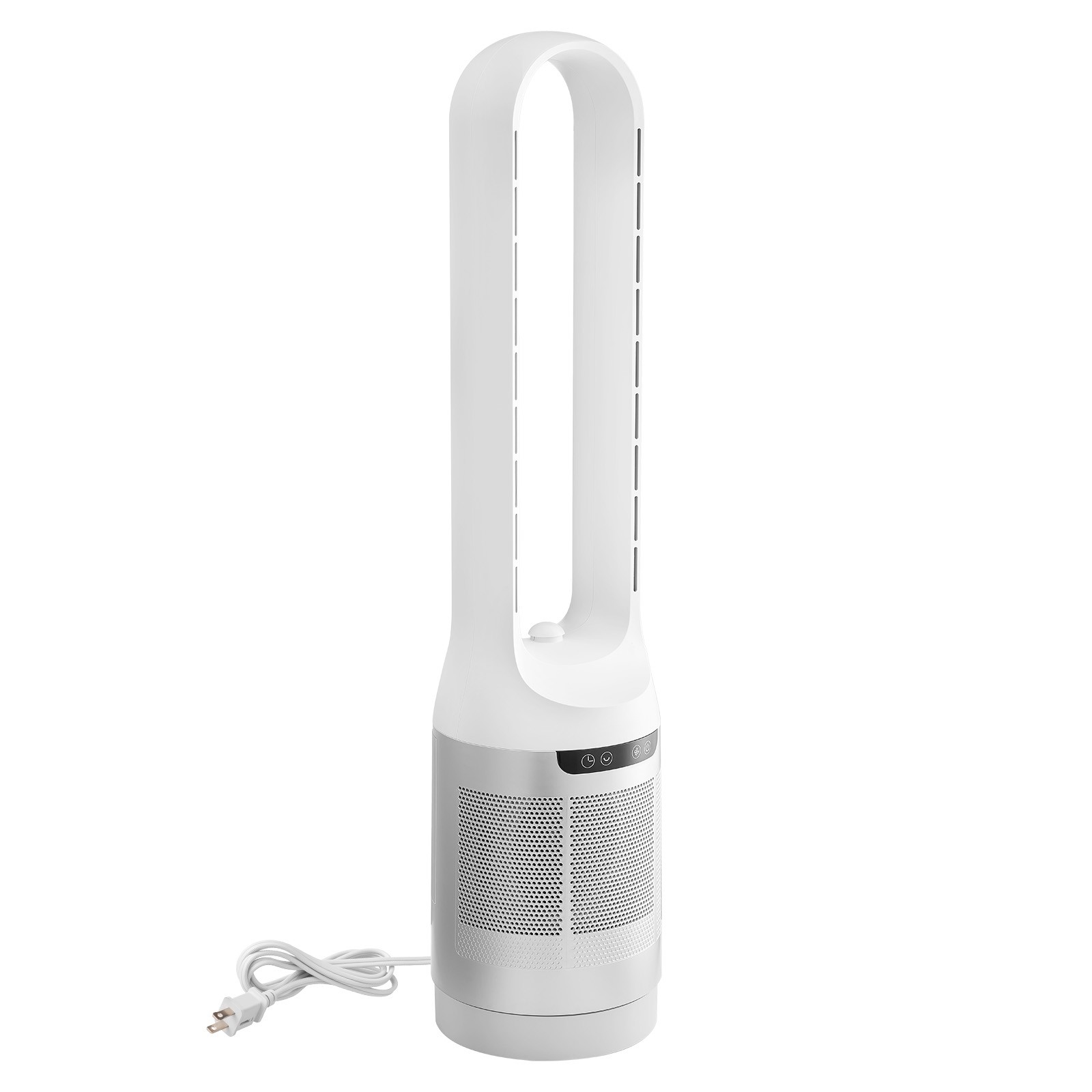 Uimoso Bladeless Tower Fan with Remote,65° Oscillation, 12-Speed Settings, White