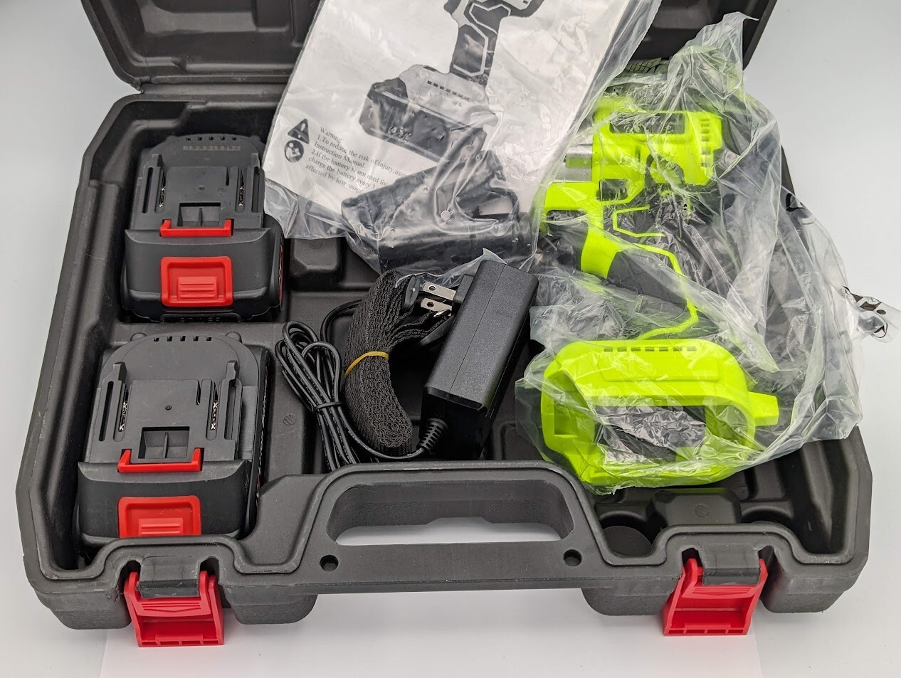 Impact Wrench Gun BRUSHLESS Cordless 20V Li-Ion 1/2” Driver 2200RPM 2 BATTERIES