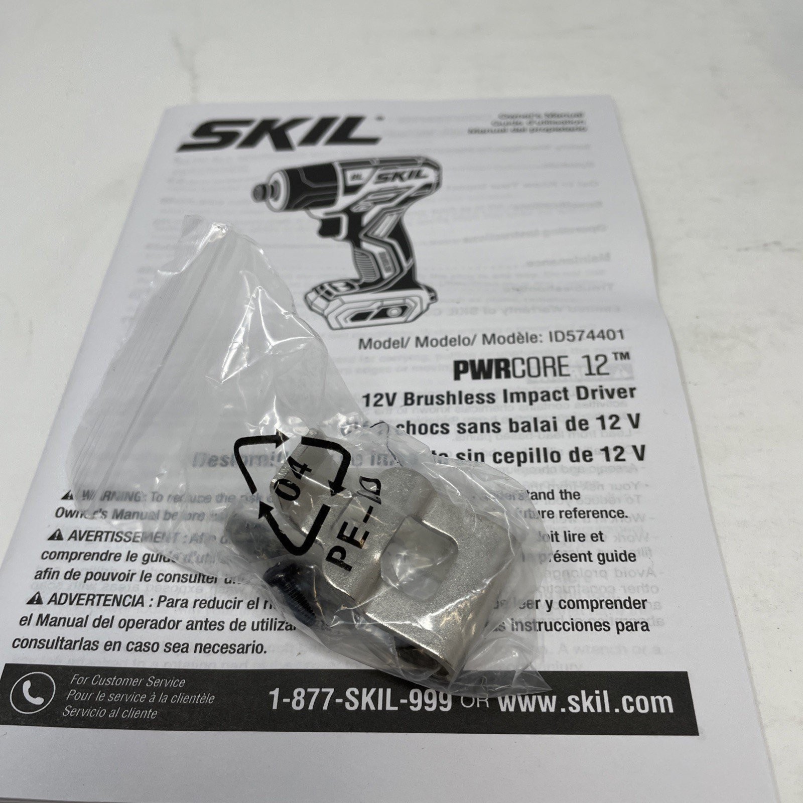 SKIL PWRCORE 12 Volt 12V Brushless 1/4 Hex Impact Driver ID574401 Tool Only