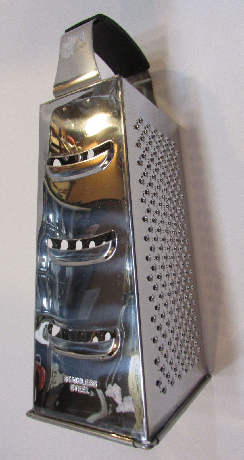 New Vintage 2000s Farberware Tapered Square Stainless Steel 9.5″ Tall Box Grater