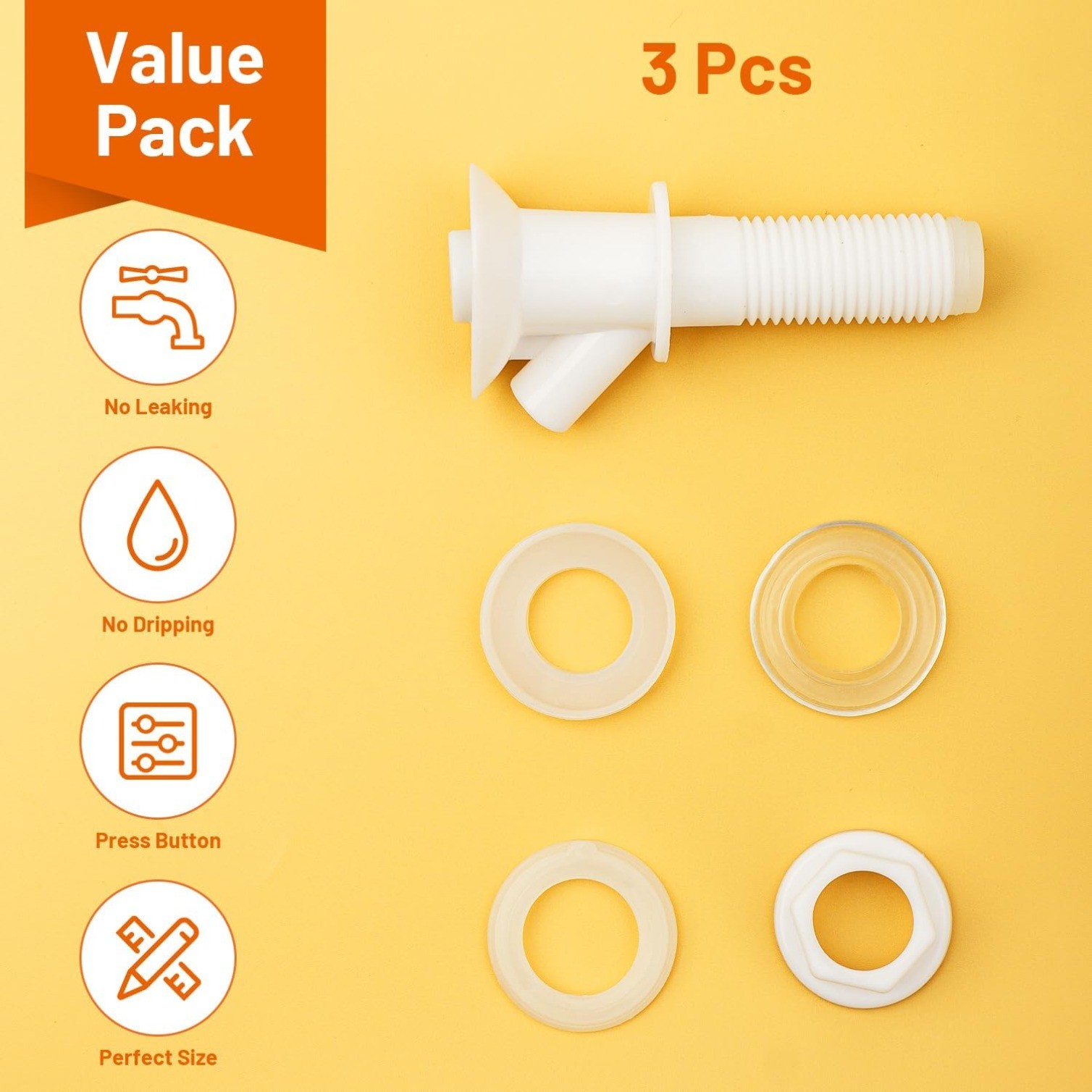 3 Pcs Push-Button Cooler Spigot Replacement,for Rubbermaid Gott Cooler Valve
