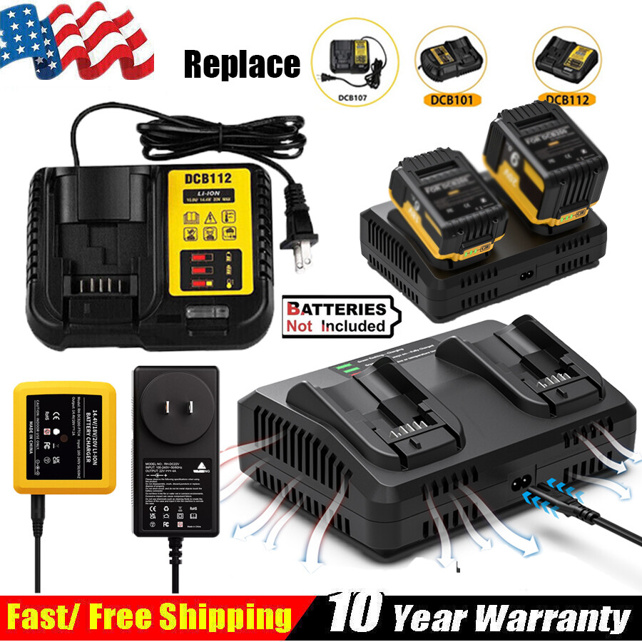 Battery Charger For Dewalt 20V 20 Volt Max Lithium Battery DCB206 DCB204 DCB208