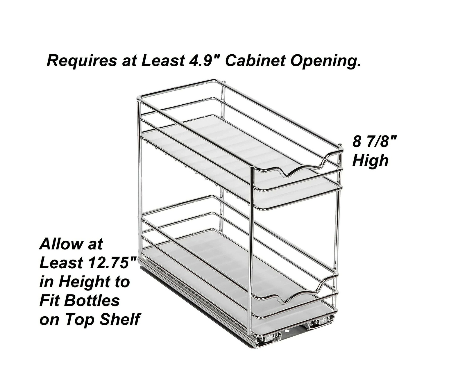 Pull Out Spice Rack Organizer for Cabinet, Heavy Duty-5 Year Limited Warranty…
