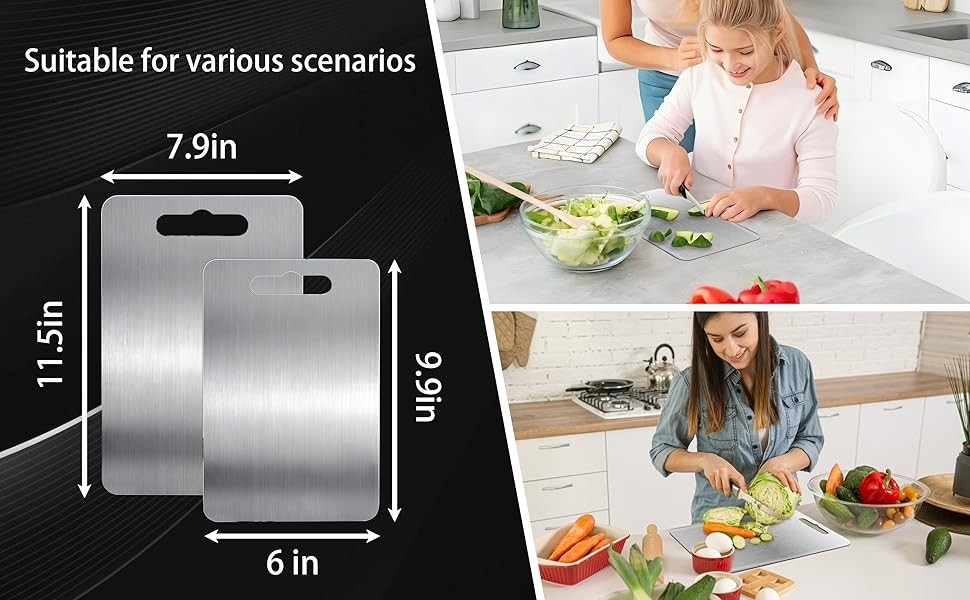 Titanium Cutting Board for Kitchen,2 Pas Titanium Cutting Board–