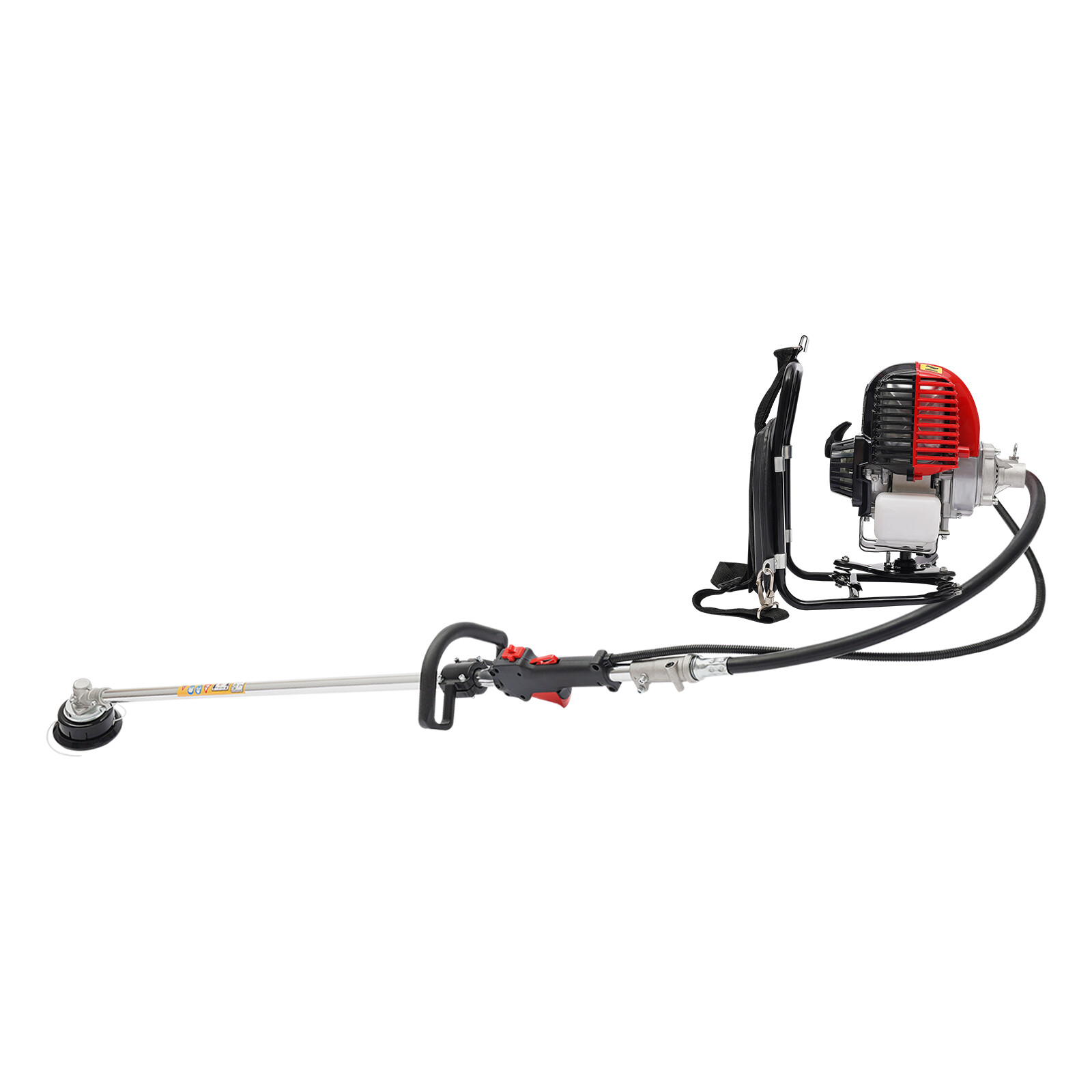 31CC 4-stroke Backpack Gas Garden Brush Cutter Grass Trimmer Lawn Mower+Pumping