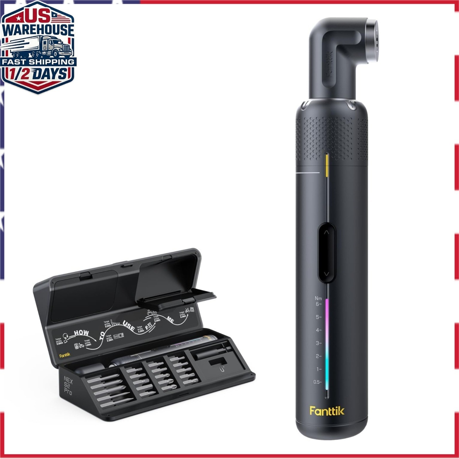 Fanttik S2 Pro Electric Screwdriver Set | 7 Torque Settings, 20 Bits