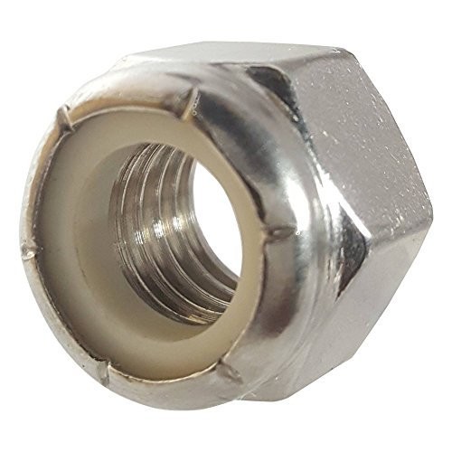 Fastenere Nylon Insert Hex Lock Nuts – #12-28 Stainless Steel 12-28 (50 Pack)