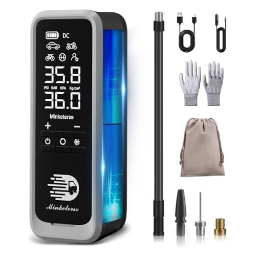 Portable Tire Inflator Air Compressor, 160 PSI Fast Inflation 34 L/Min, 7500mAh