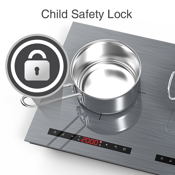 Induction Cooktop Electric Cooktop 2 Burner Electric Stovetop 110V Touch Control