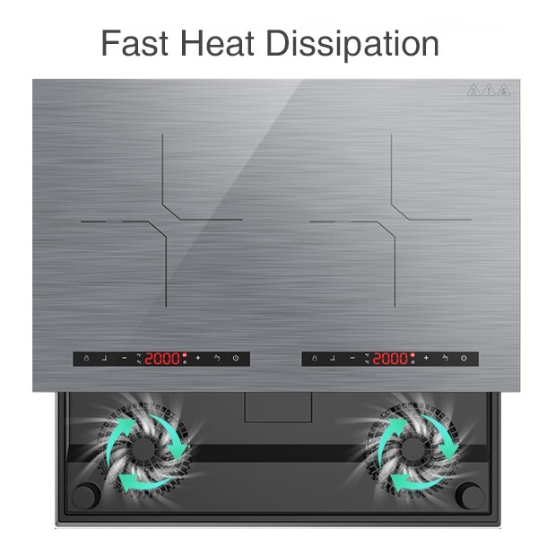 Induction Cooktop Electric Cooktop 2 Burner Electric Stovetop 110V Touch Control