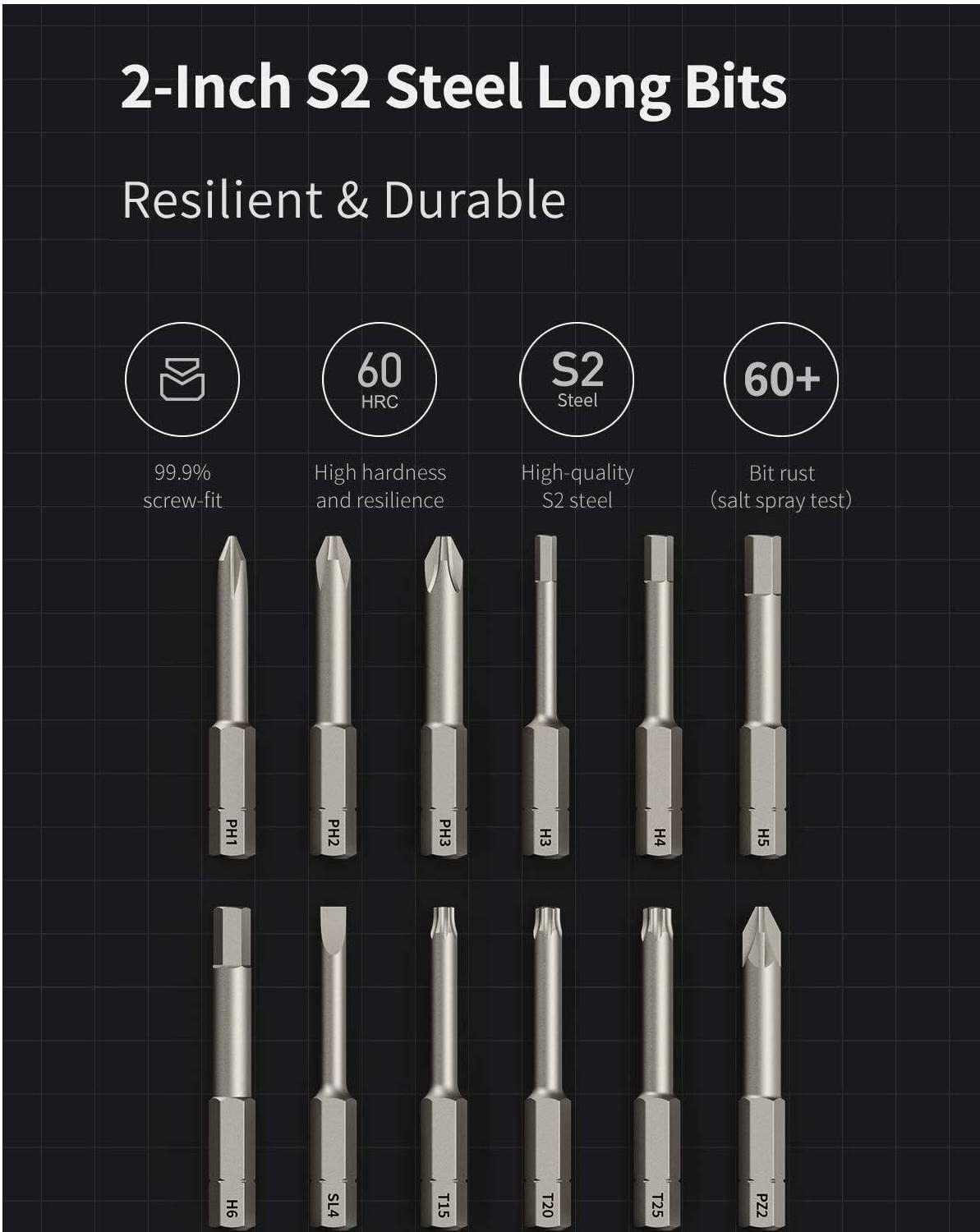 Hoto Electric Screwdriver, 3.6V Cordless Screwdriver Set, All-in-One Design