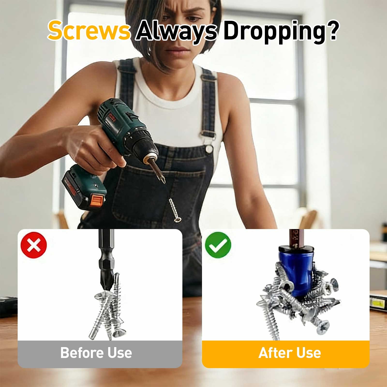 5x Magnetic Screw Ring Holder for Drill Bit & Screwdriver Strong Grip Anti-Slip