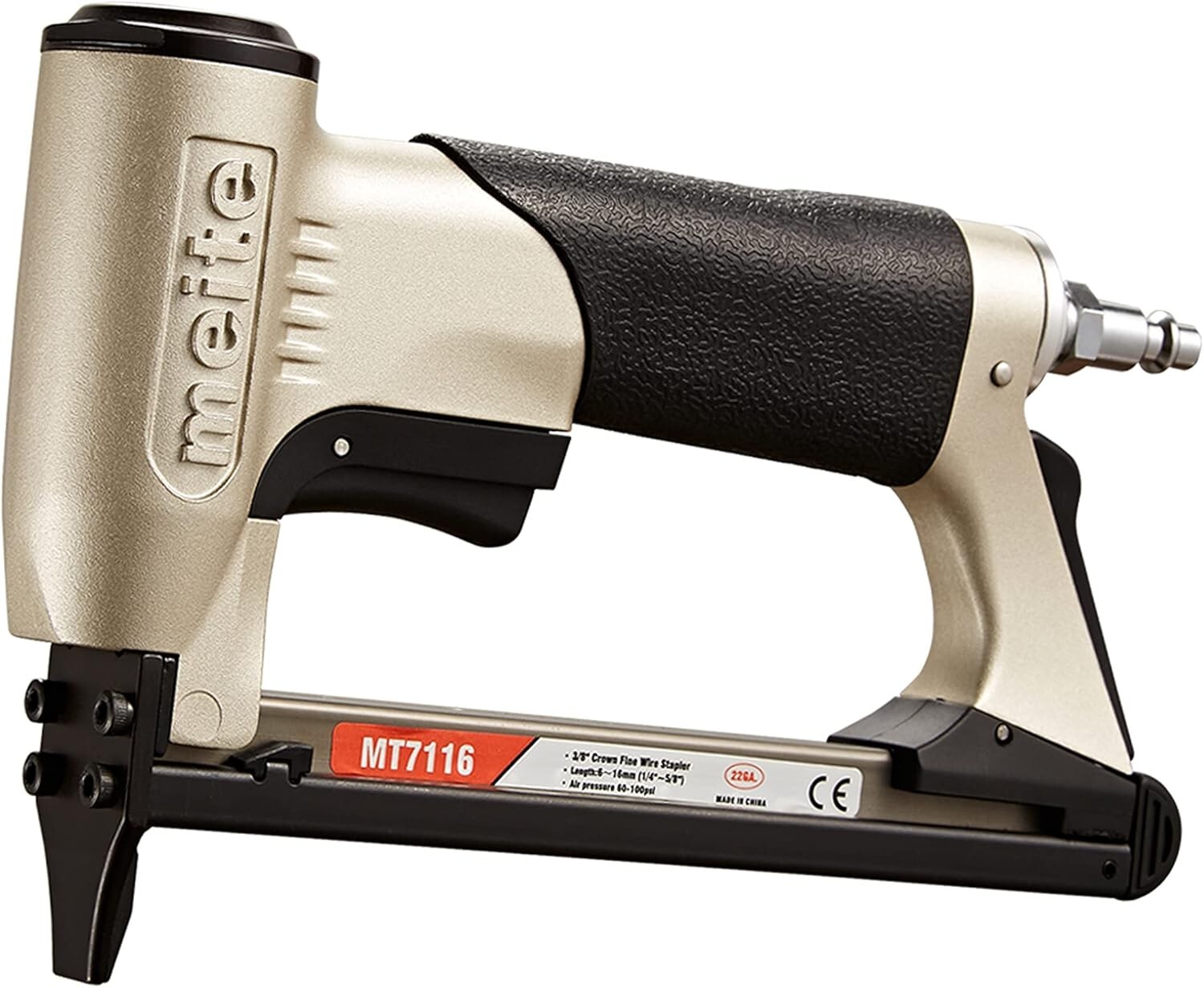meite MT7116 22 Gauge 3/8”Crown Pneumatic Upholstery Stapler 1/4″ – 5/8″ Length