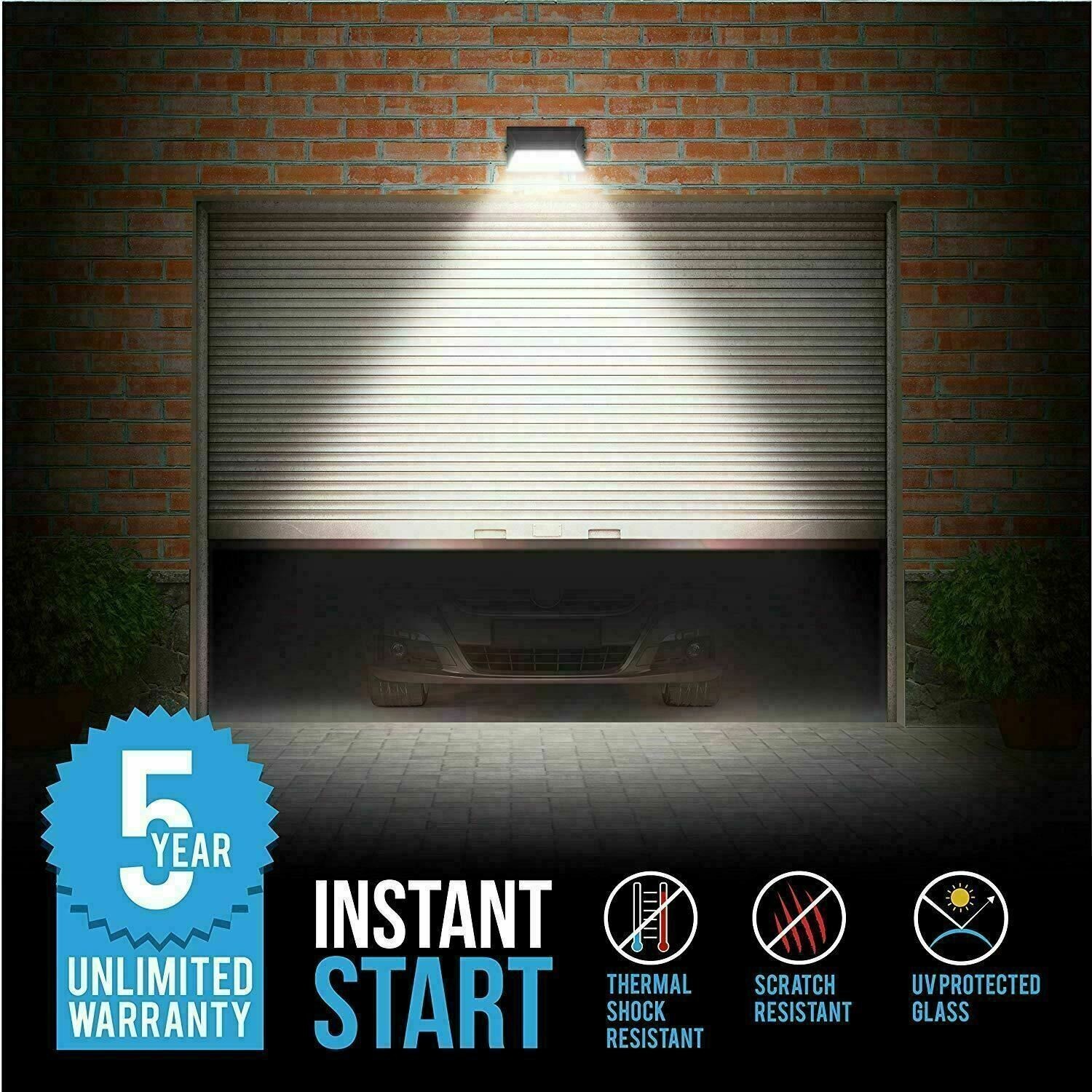 120W Led Wall Pack Light Outdoor Commercial Industrial Security Wall Light 5000K