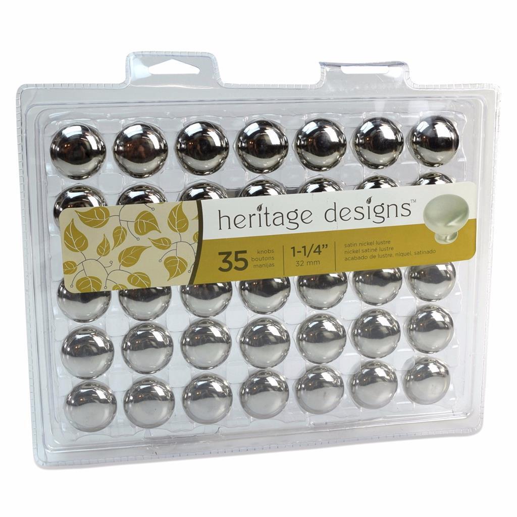 Hickory Hardware Polished Nickel Cabinet Knob 35-Pack, Round Heritage VP6091-14L
